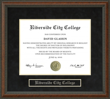 Riverside City College Diploma Frame