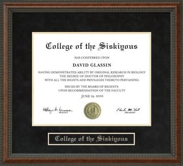 College of the Siskiyous Diploma Frame