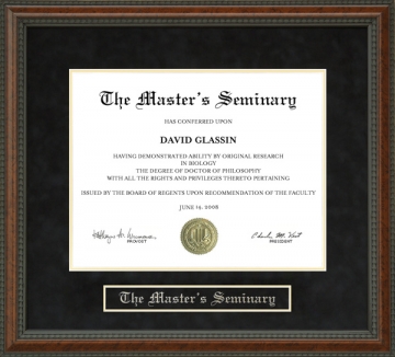 The Master's Seminary (TMS) Diploma Frame