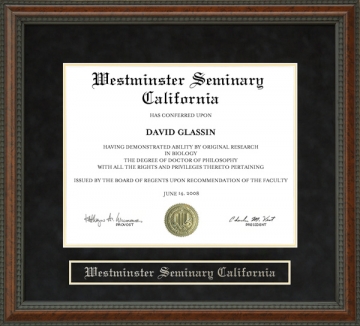 Westminster Seminary California (WSC) Diploma Frame