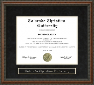 Colorado Christian University (CCU) Diploma Frame