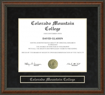 Colorado Mountain College Diploma Frame