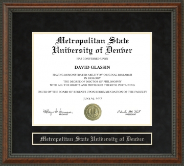 Metropolitan State University of Denver (MSU Denver) Diploma Frame