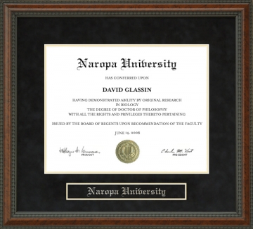 Naropa University Diploma Frame