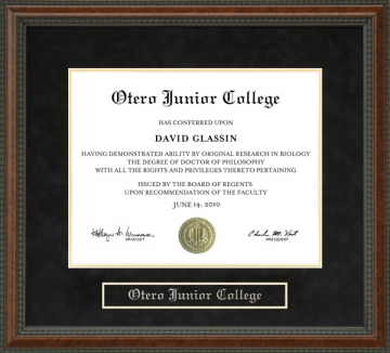 Otero Junior College (OJC) Diploma Frame