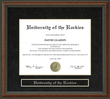 University of the Rockies Diploma Frame