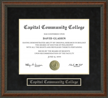 Capital Community College Diploma Frame