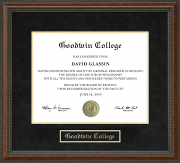 Goodwin College Diploma Frame