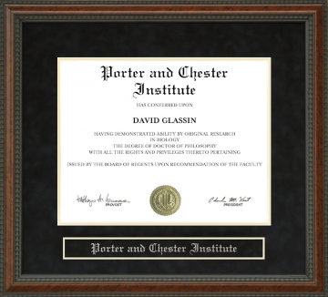 Porter and Chester Institute Diploma Frame