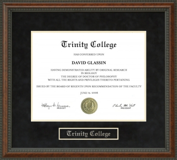 Trinity College Diploma Frame