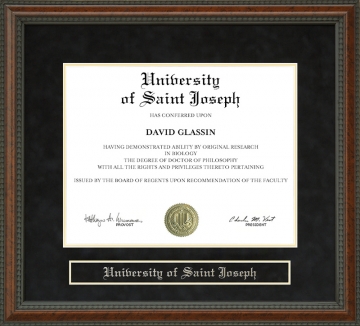 University of Saint Joseph Diploma Frame