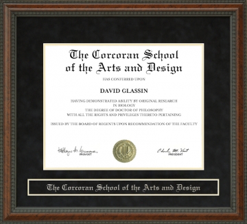 The Corcoran School of the Arts and Design Diploma Frame