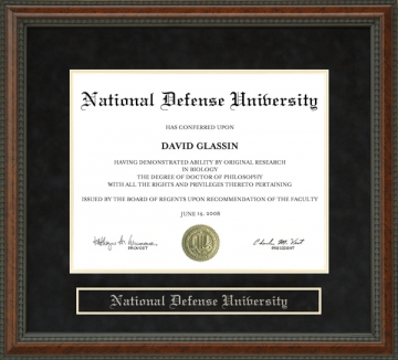 National Defense University (NDU) Diploma Frame