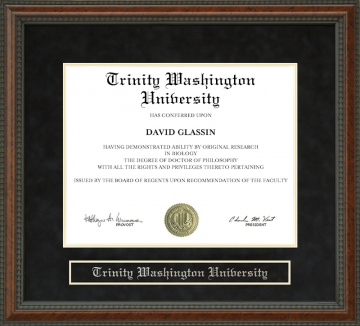 Trinity Washington University Diploma Frame