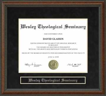 Wesley Theological Seminary Diploma Frame