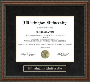 Wilmington University Diploma Frame