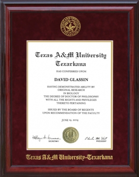 Texas A&M Texarkana (TAMU-T) Diploma Frame