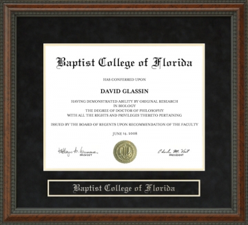 Baptist College of Florida (BCF) Diploma Frame