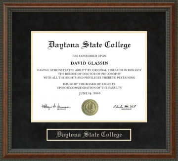 Daytona State College Diploma Frame