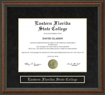 Eastern Florida State College Diploma Frame