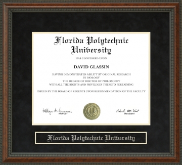 Florida Polytechnic University Diploma Frame