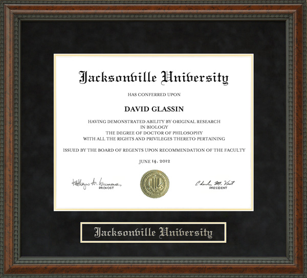 Jacksonville University diploma frame campus certificate popular graduate college degree frames framing gift university graduation plaque document