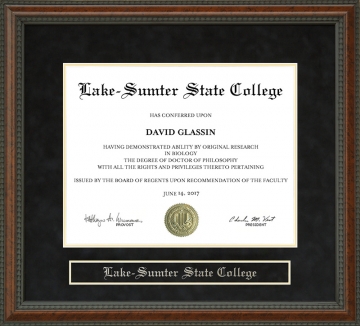 Lake-Sumter State College (LSSC) Diploma Frame