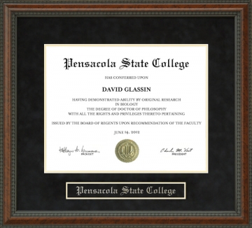 Pensacola State College Diploma Frame