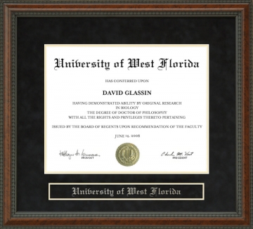 University of West Florida (UWF) Diploma Frame