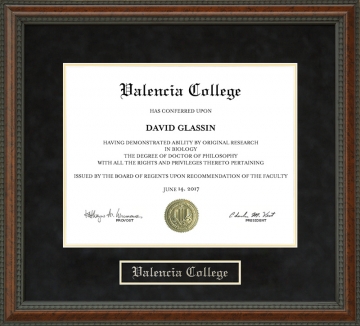 Valencia College Diploma Frame