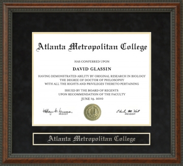 Atlanta Metropolitan College (AMC) Diploma Frame