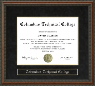 Columbus Technical College Diploma Frame