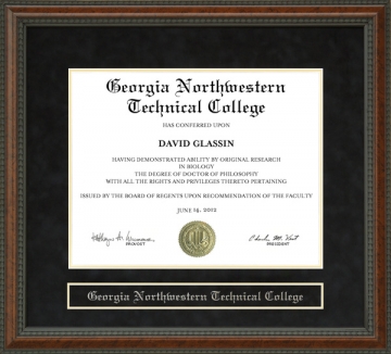 Georgia Northwestern Technical College Diploma Frame