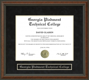 Georgia Piedmont Technical College Diploma Frame