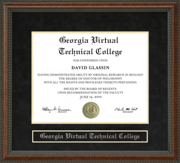 Georgia Virtual Technical College (GVTC) Diploma Frame