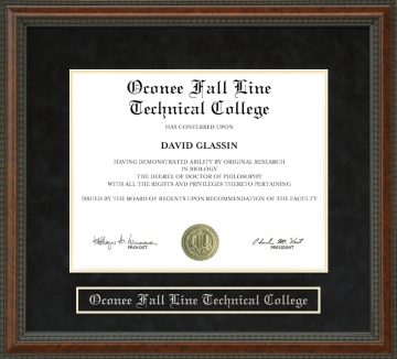 Oconee Fall Line Technical College Diploma Frame