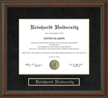 Reinhardt University Diploma Frame