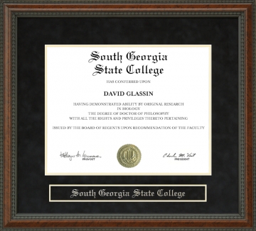 South Georgia State College Diploma Frame