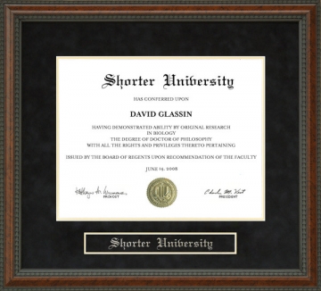 Shorter University Diploma Frame