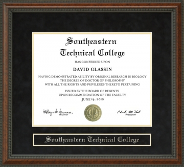 Southeastern Technical College Diploma Frame