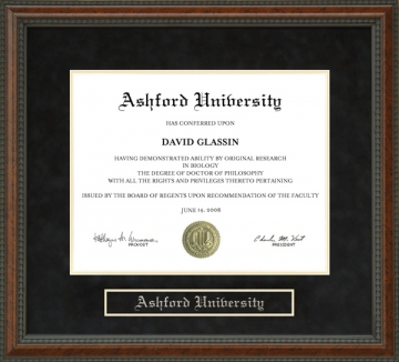 Ashford University Diploma Frame