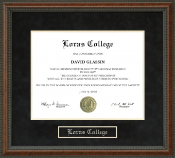 Loras College Diploma Frame
