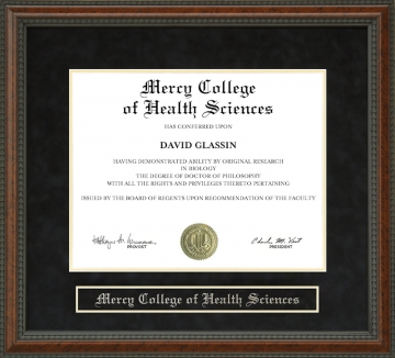 Mercy College of Health Sciences Diploma Frame