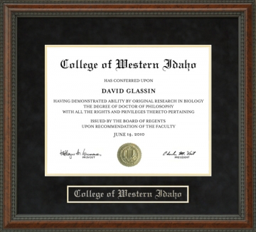 College of Western Idaho (CWI) Diploma Frame