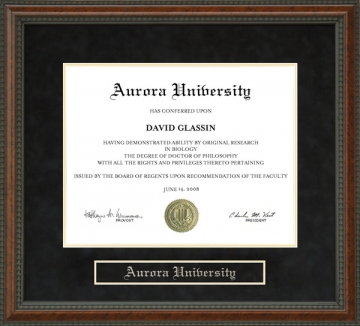 Aurora University (AU) Diploma Frame