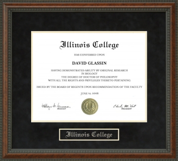 Illinois College (IC) Diploma Frame