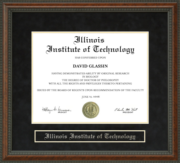 Illinois Institute of Technology IIT diploma frame degree framing certificate outlets holder case graduation gift bachelor master mba phd graduate