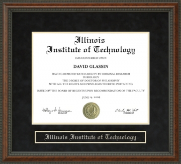 Illinois Institute of Technology (IIT) Diploma Frame