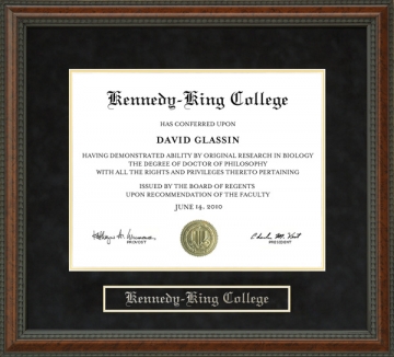 Kennedy-King College Diploma Frame