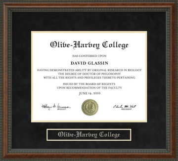 Olive-Harvey College Diploma Frame